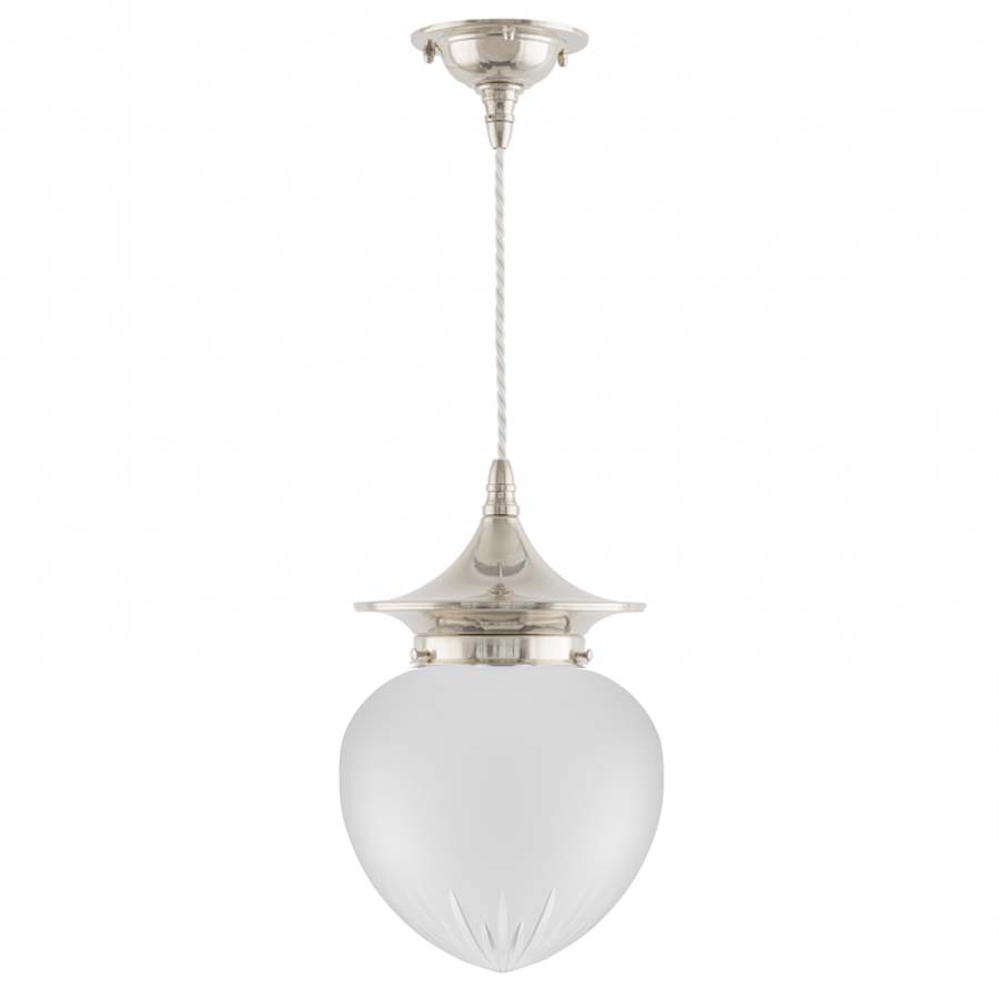 Dahlberg 100 förnicklad sladdupphäng stjärnslipat glas (bild för) Dahlberg 100 förnicklad sladdupphäng stjärnslipat glas