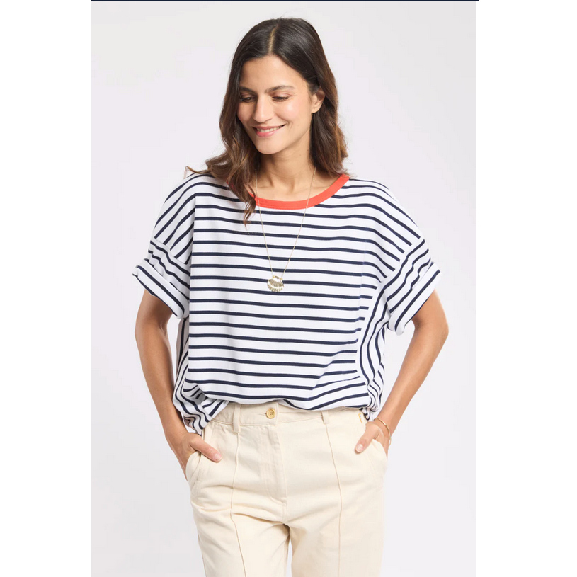 (bild för) Heritage wide-sleeved striped shirt - thick cotton (dam/Armor Lux)