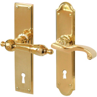 (bild för) Dörrhandtag långskylt mässing