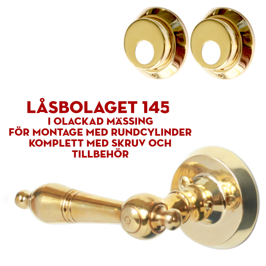 (bild för) Låsbolaget 145 obehandlad polerad mässing för dubbla rundcylindrar