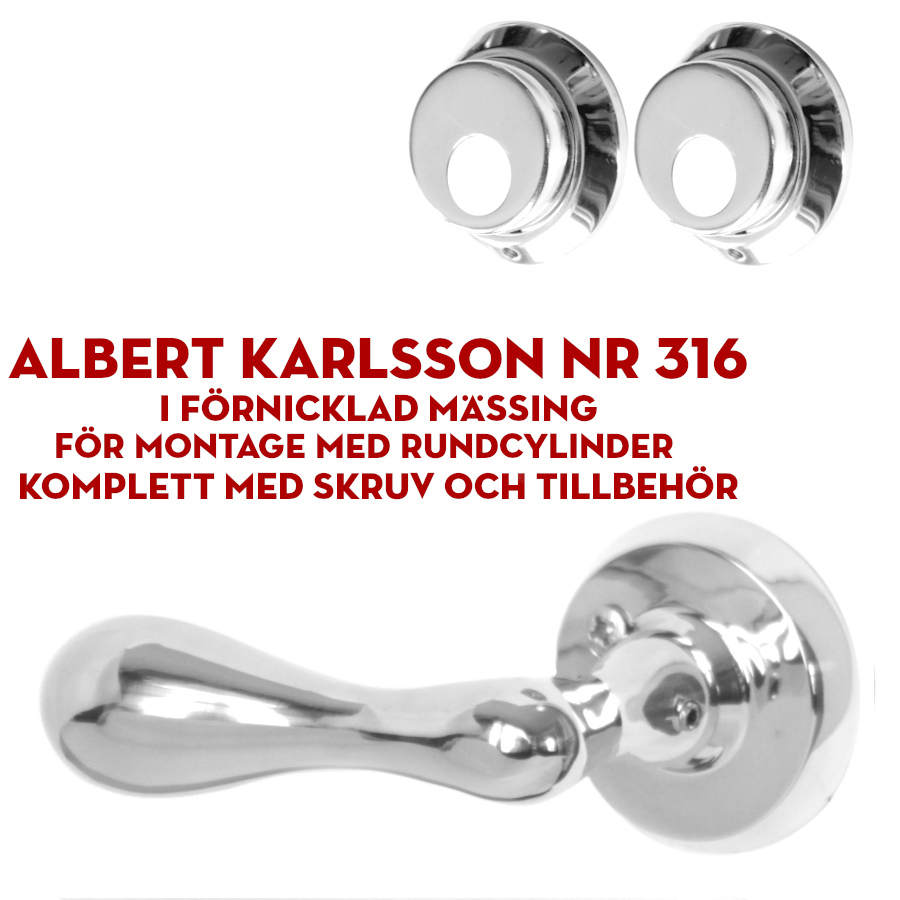 (bild för) Albert Karlsson Metallfabriksbolag Nr 316 nickel för dubbla rundcylindrar