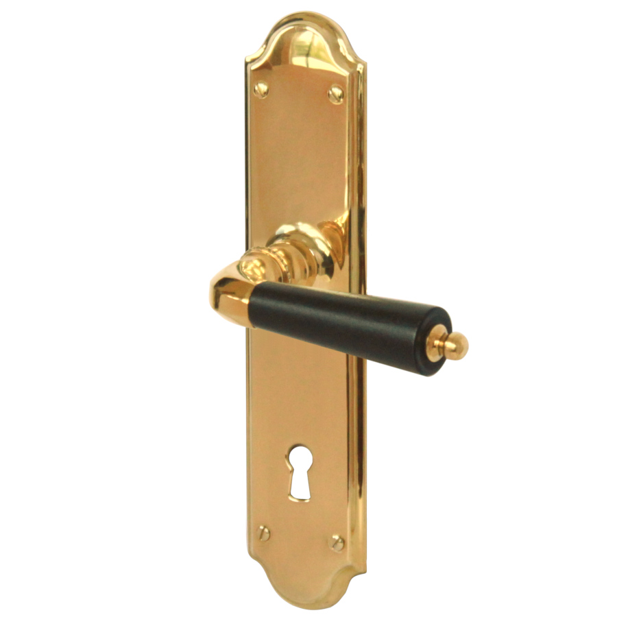 (bild för) Enkel pärlrand mässing med välvd långskylt