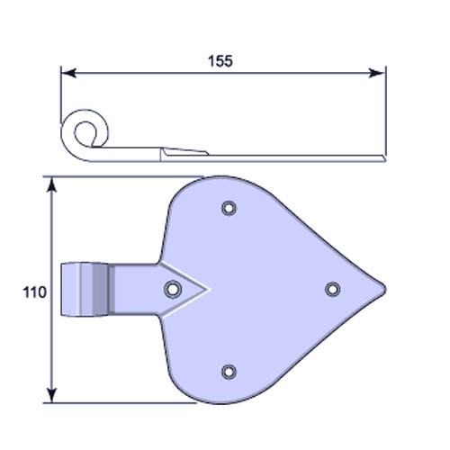 (bild för) Dörrgångjärn 5765 Handsmitt