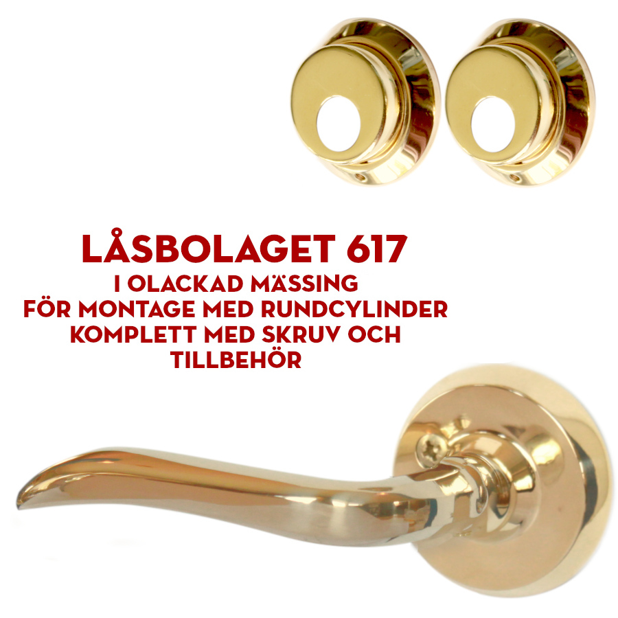 (bild för) Låsbolaget 617 stort mässing för dubbla rundcylindrar