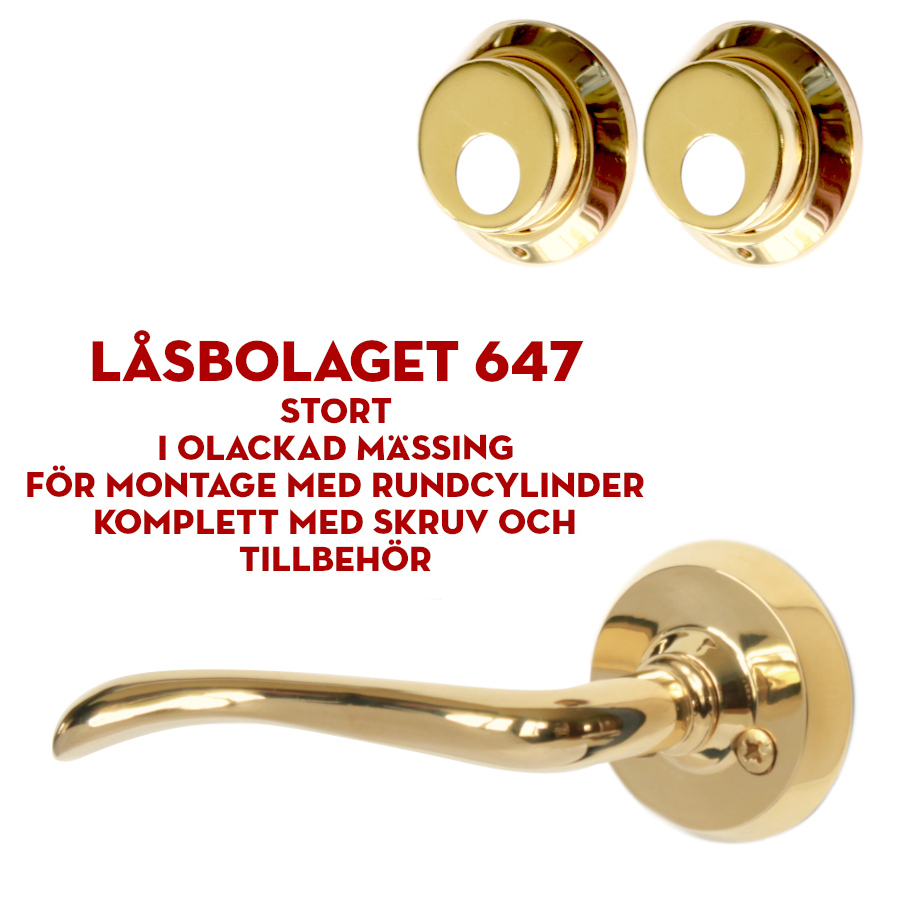 (bild för) Låsbolaget 647 mässing för dubbla rundcylindrar 