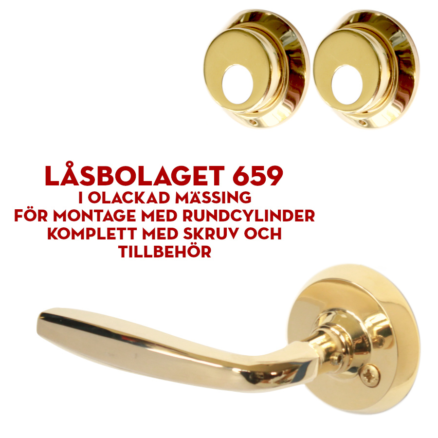 (bild för) Låsbolaget 659  mässing för dubbla rundcylindrar 