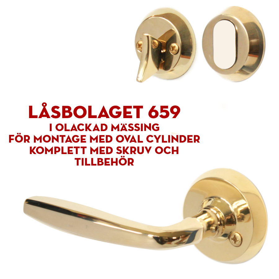 (bild för) Låsbolaget 659 mässing (ytterdörrshandtag)