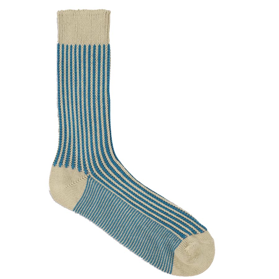 Vertical Blue Socks (strumpor av återvunnen bomull) 39-45
