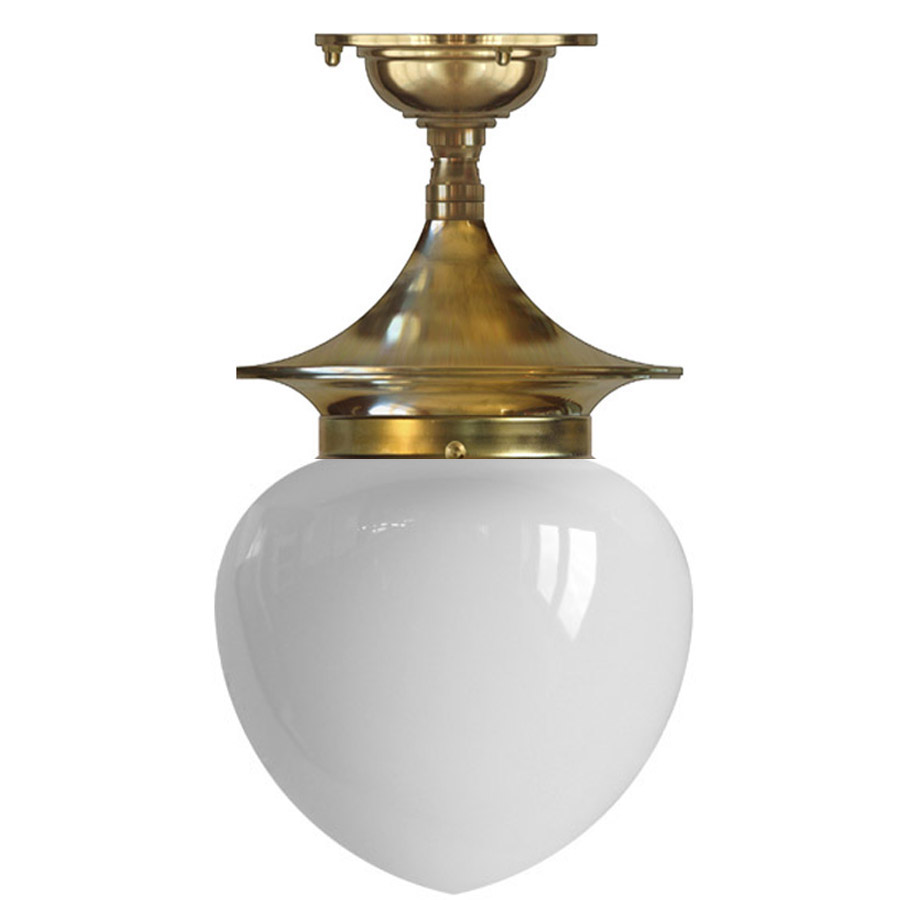 Dahlberg 100 mässing opalvitt droppglas (taklampa)