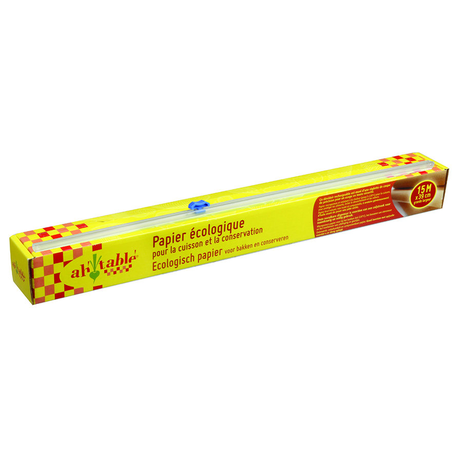 (bild för) Ekologiskt bakplåtspapper i låda med avrivare 15 m x 39 cm