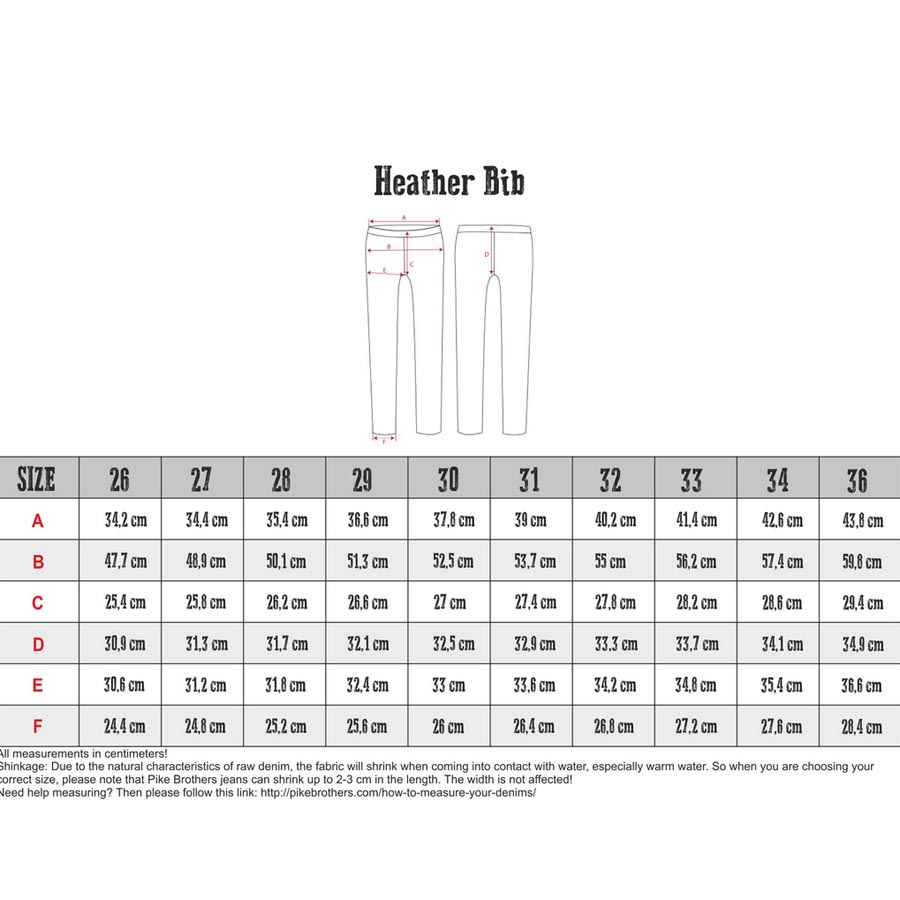 Heather Bib 12,5 oz (snickarbyxor för dam) 40-talsmodell