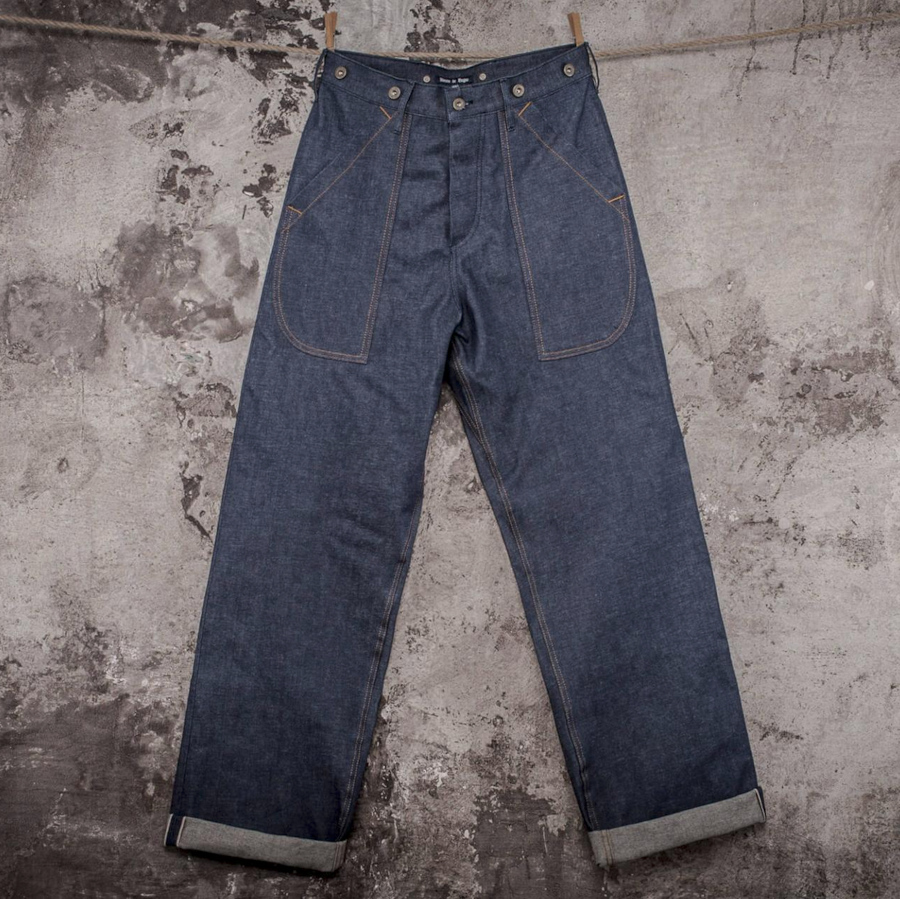 (bild för) Denim CARGO SELVEDGE (jeans/arbetsbyxa/Fleurs de Bagne)