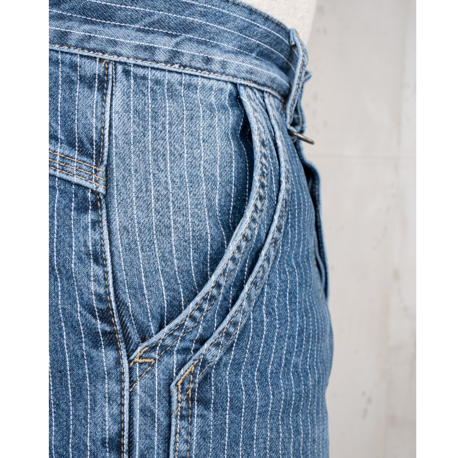 (bild för) 1967 Utility Trousers Blue Wabash Rinsed (byxor/Pike Brothers)