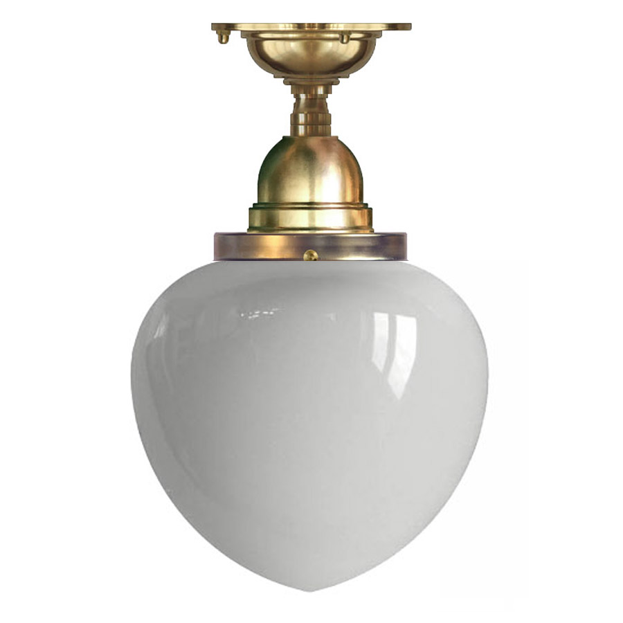 Byström 100 mässing med opalvitt droppglas (taklampa)