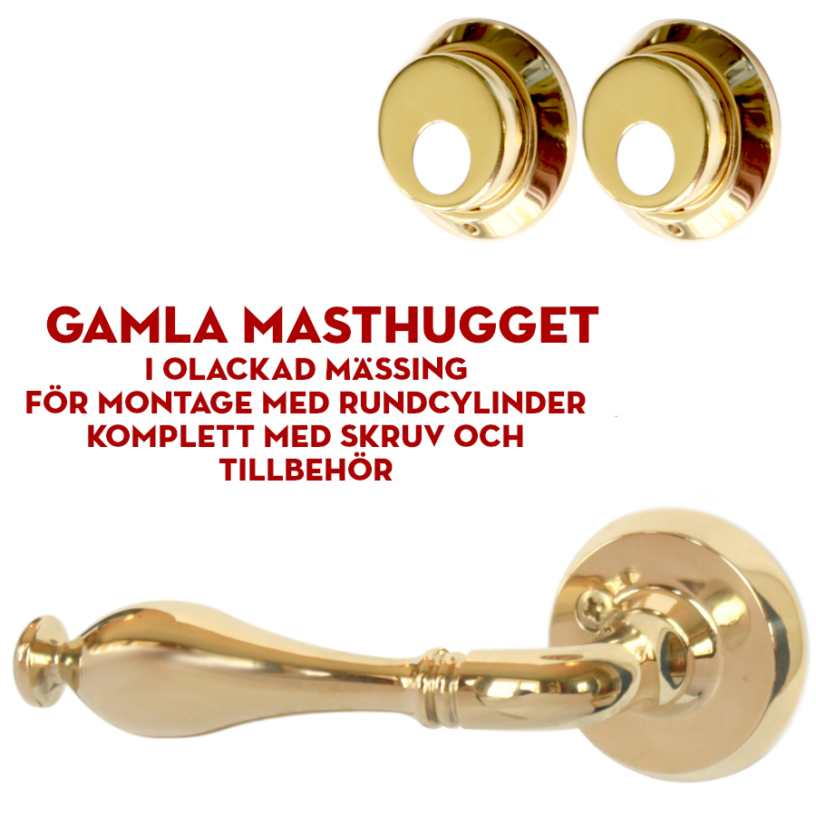 (bild för) Gamla Masthugget i mässing för dubbla rundcylindrar 