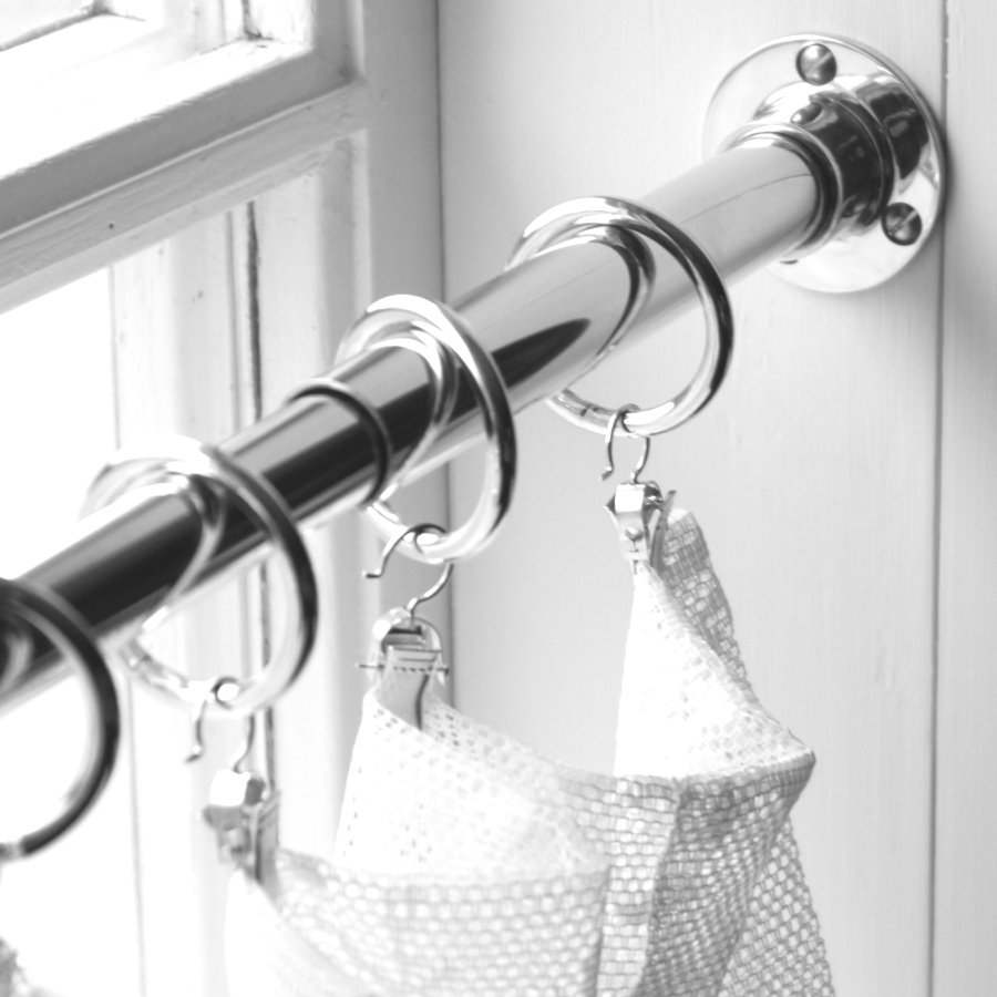 (bild för) Cafégardinstång Odessa 110 cm till 190 cm förnicklad