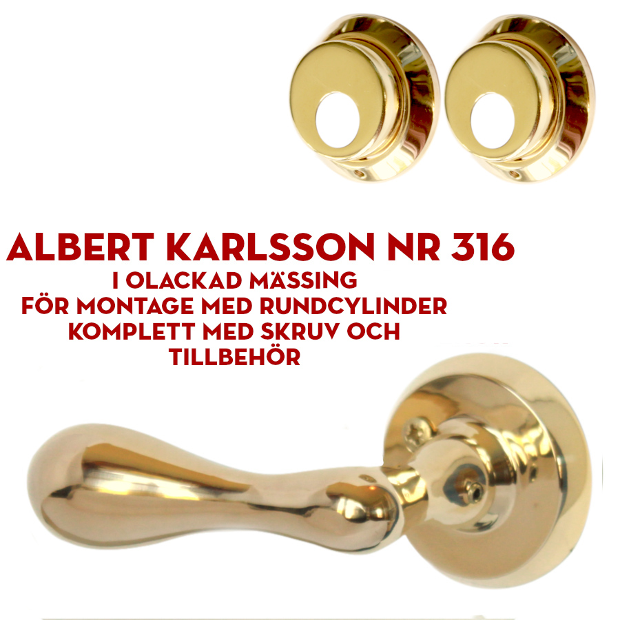 (bild för) Albert Karlsson Metallfabriksbolag Nr 316 mässing för  för dubbla rundcylindrar