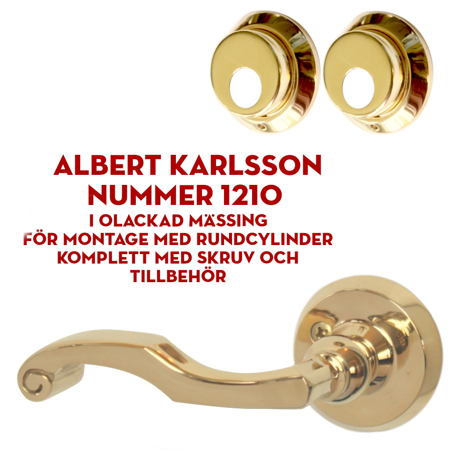 (bild för) Albert Karlsson nummer 1210 mässing  för dubbla rundcylindrar