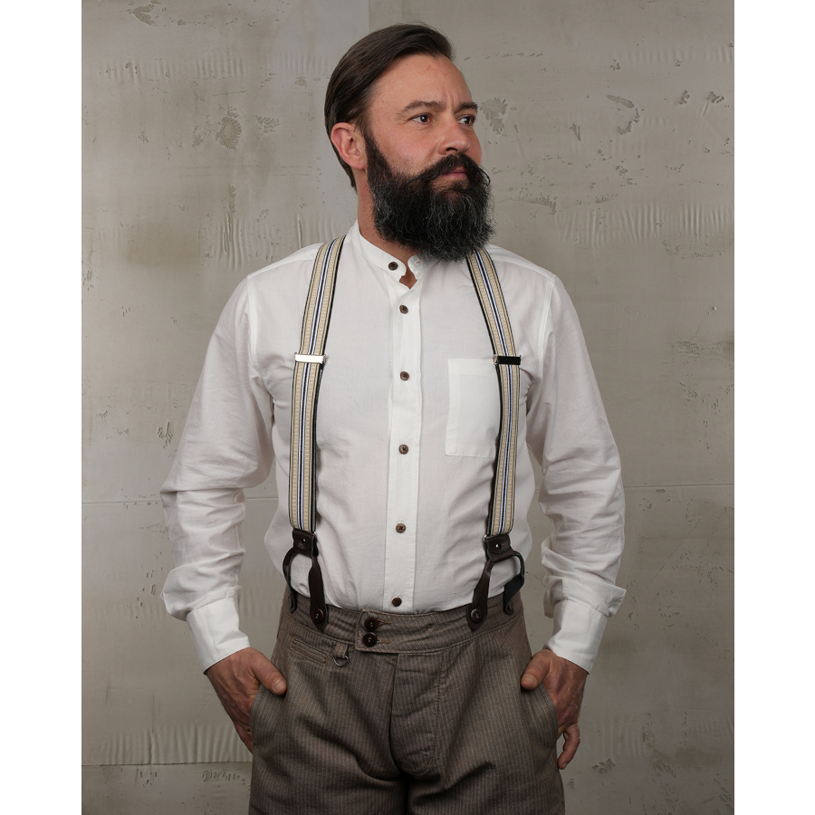 (bild för) 1927 Harvester Braces Beige (hängslen/Pike Brothers)