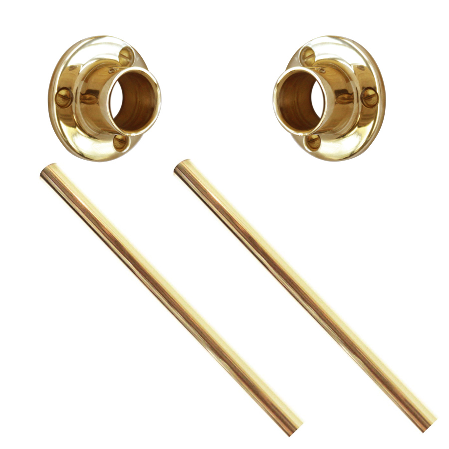 (bild för) Cafégardinstång Odessa 110 cm till 190 cm olackad mässing