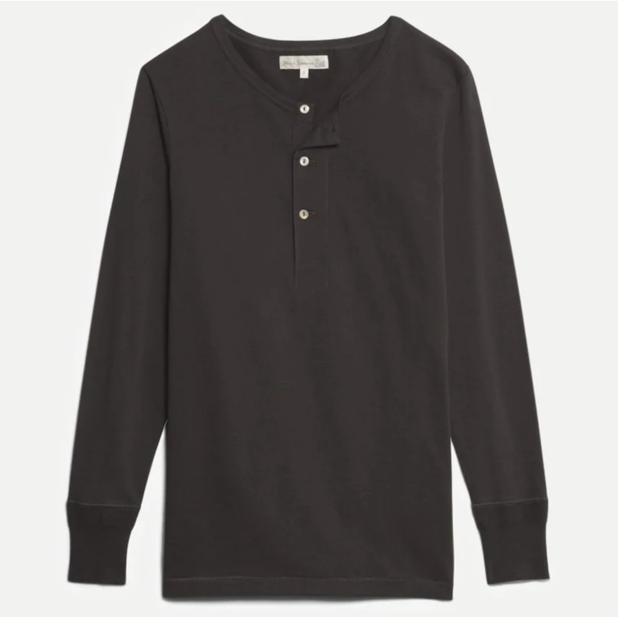 (bild för) 2M06 Vintage Machine Refined Classic Fit Long Sleeve Henley Charcoal (Merz B. Schwanen)