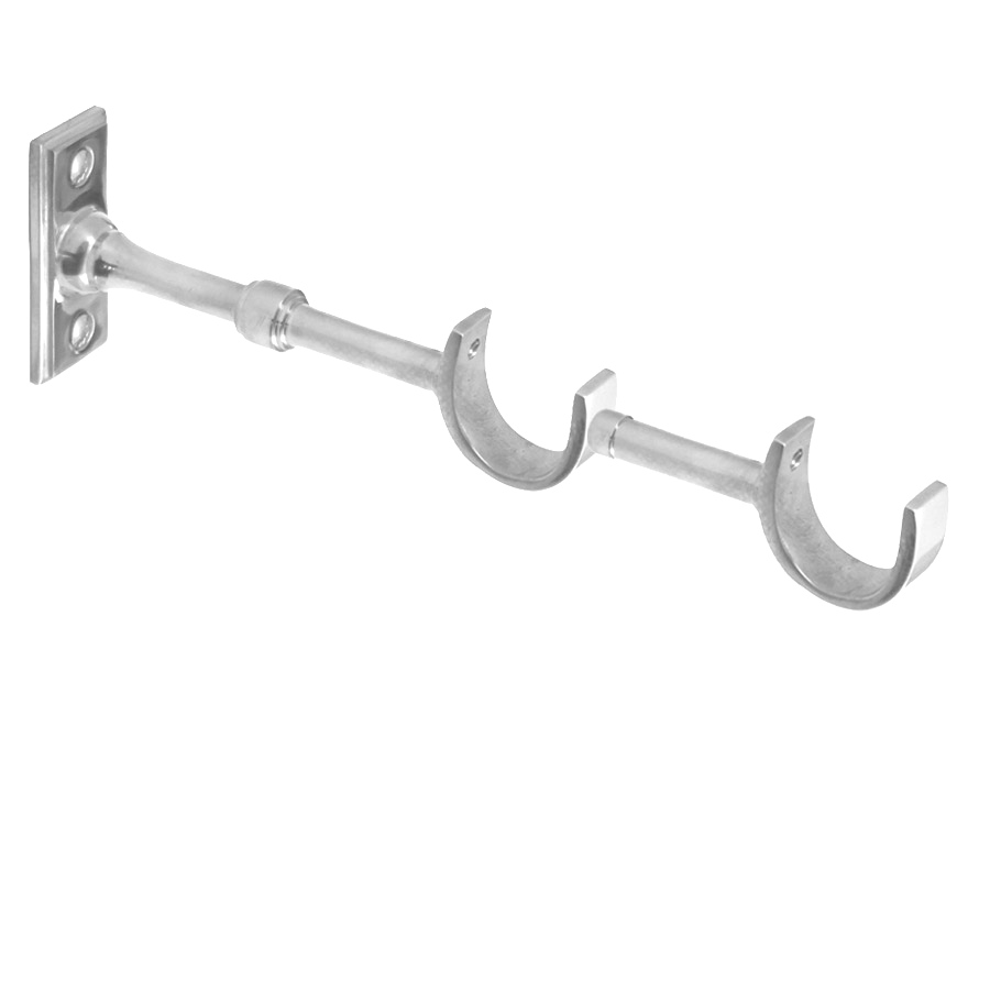 Gardinstångshållare dubbel förnicklad Odessa (bild för) Gardinstångshållare dubbel förnicklad Odessa