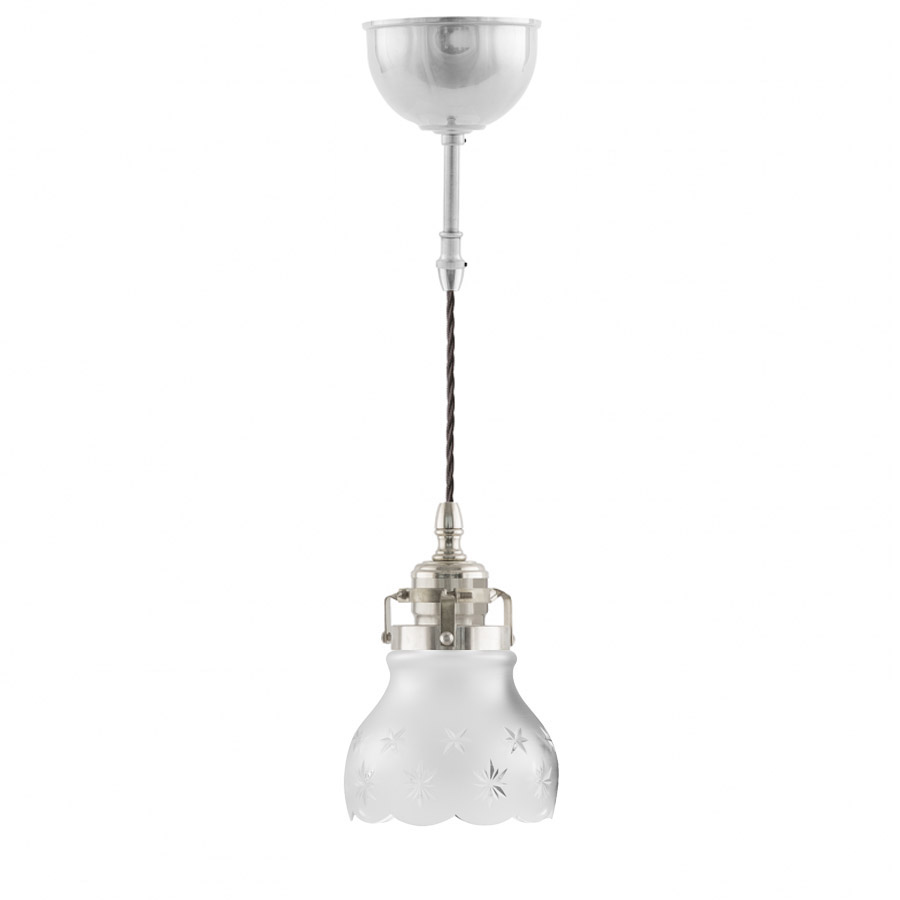 Ferlin förnicklad stjärnslipat mattglas (fönsterlampa) (bild för) Ferlin förnicklad stjärnslipat mattglas (fönsterlampa)