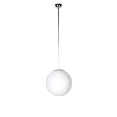 Klotlampa 400 mm förkromad med olika längder på pendeln (bild för) Klotlampa 400 mm förkromad med olika längder på pendeln