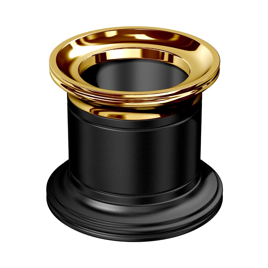 Magnetisk behållare för gem i svart och guld/gemkopp (El Casco)