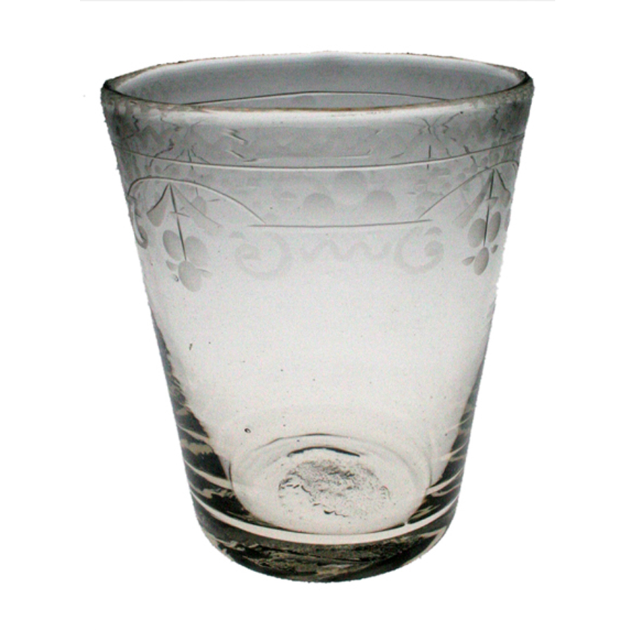 Selterglas med gravyr, Henrikstorp