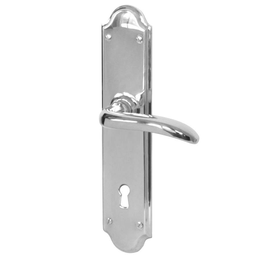 (bild för) Låsbolaget 617 nickel litet med välvd långskylt (innerdörr)