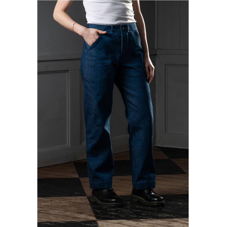 (bild för) Women's Straight-Leg Trousers - Orta Denim (Dambyxa) Mayed Studio