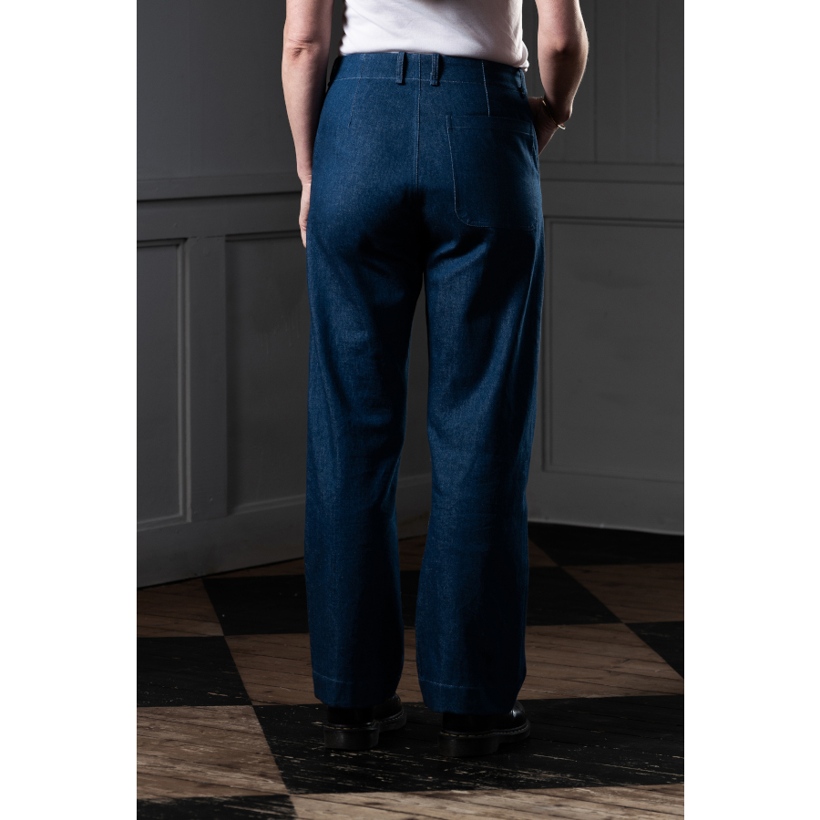 (bild för) Women's Straight-Leg Trousers - Orta Denim (Dambyxa) Mayed Studio