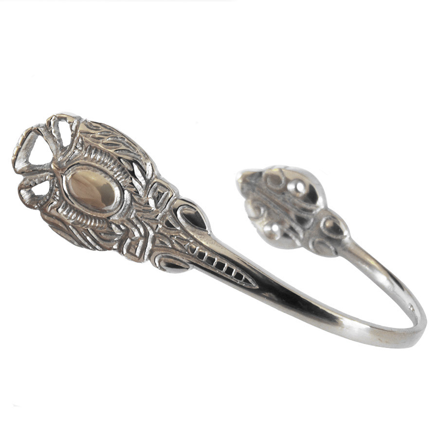 (bild för) Gardinomtag Odessa med medaljong förnicklat