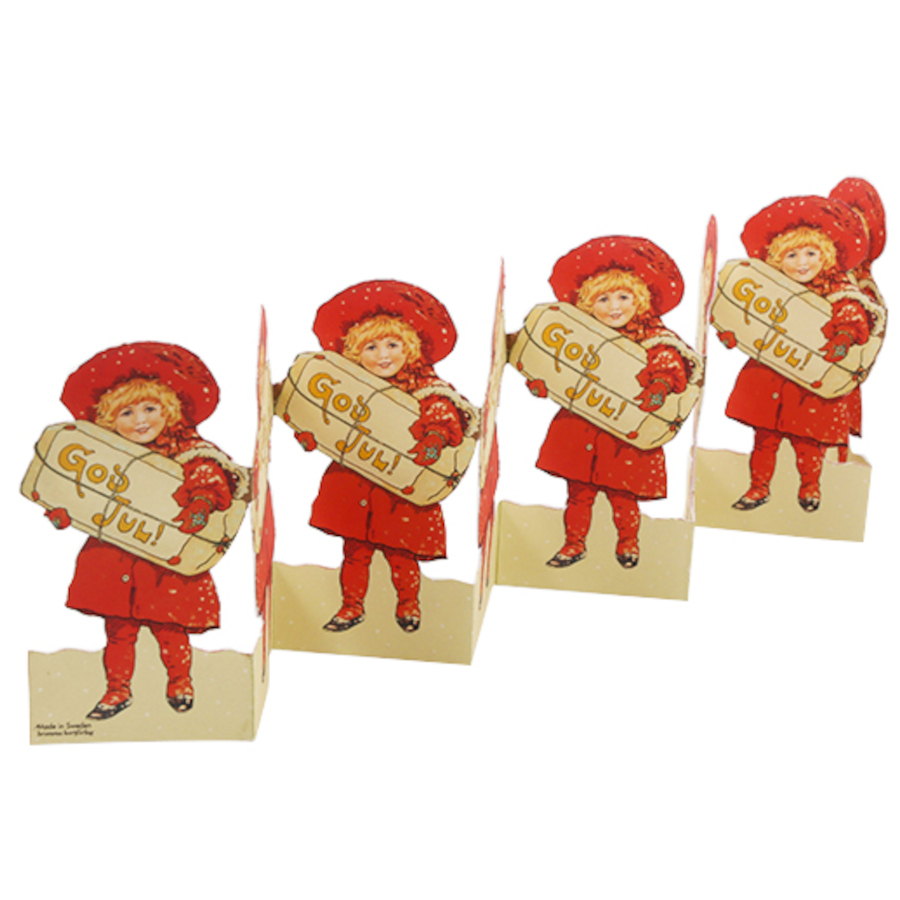 Pappersrader Jenny Nyström Flicka önskar God Jul (bild för) Pappersrader Jenny Nyström Flicka önskar God Jul