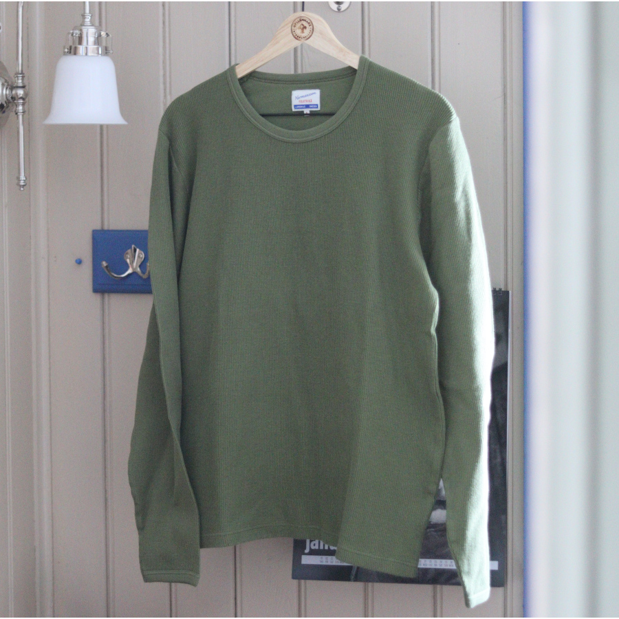 (bild för) Trikåtröja Olivgrön Hermansson Folktrikå (Ljungskile Trikå)