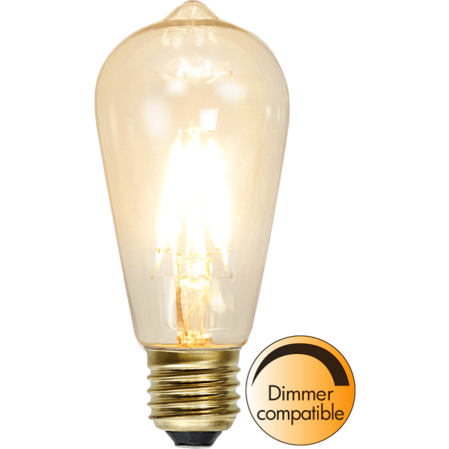 Dimbar Ledlampa koltrådsfilament/Soft Glow 140 lumen E27