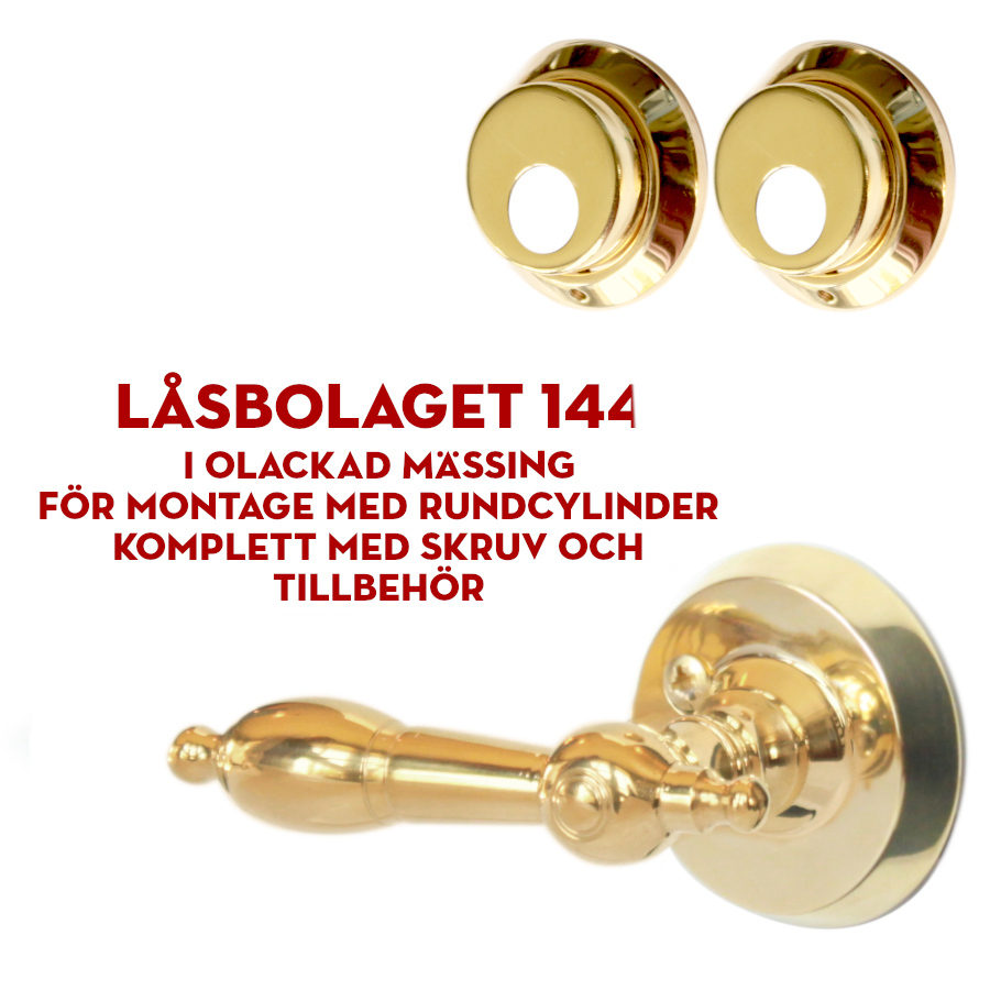(bild för) Låsbolaget 144 obehandlad polerad mässing för dubbla rundcylindrar 