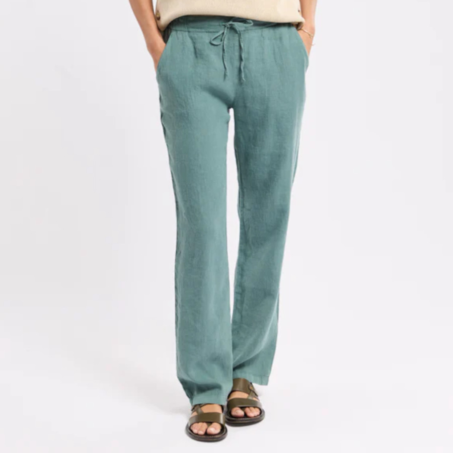 (bild för) Linnebyxa veronagrön dam (Armor Lux)