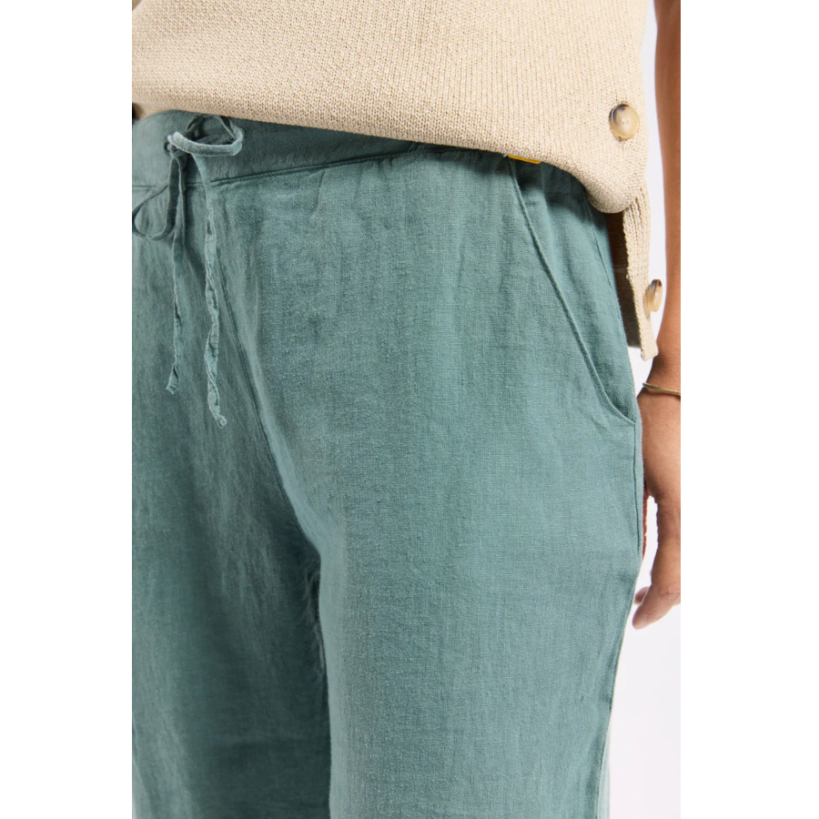 Linnebyxa veronagrön dam (Armor Lux) (bild för) Linnebyxa veronagrön dam (Armor Lux)