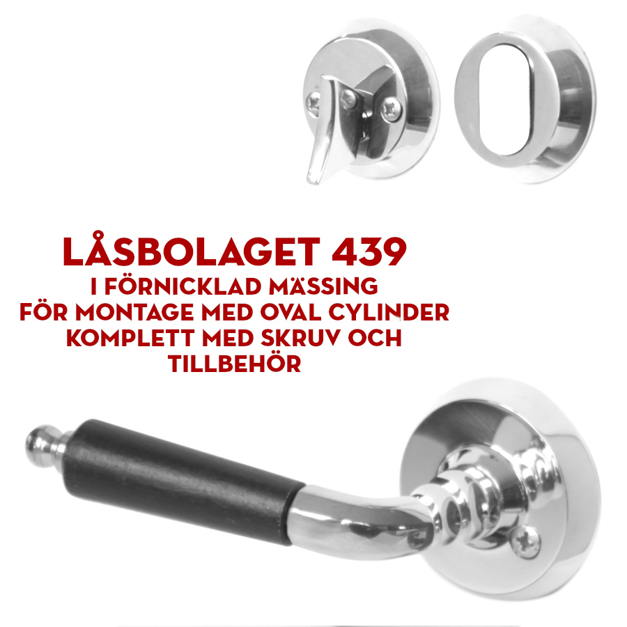 (bild för) Låsbolaget 439 nickel för trapphus (ytterdörrstrycke)