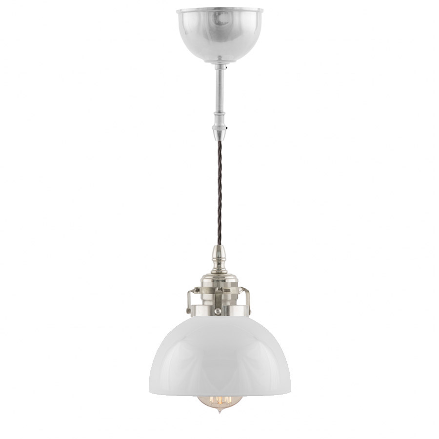 Ferlin förnicklad med litet vitt halvklot (fönsterlampa) (bild för) Ferlin förnicklad med litet vitt halvklot (fönsterlampa)